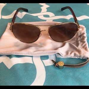 Tory Burch Polarized Aviator Sunglasses